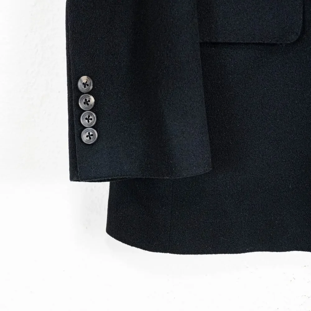 Carroll & Co. Loro Piana 100% Cashmere Blazer Jacket in Black sz 41R